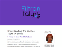 Tablet Screenshot of filtranitaly.com